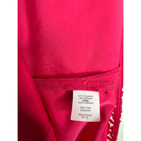 J Crew Dress Womens Size 2 Short Sleeve Mini Fit and Flare Pink Fuchsia Work XS - Picture 9 of 13